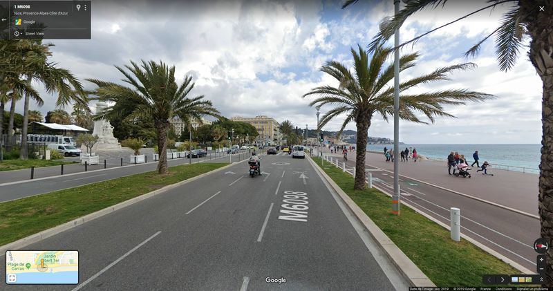 Exemple de rendu Google Street View à Nice